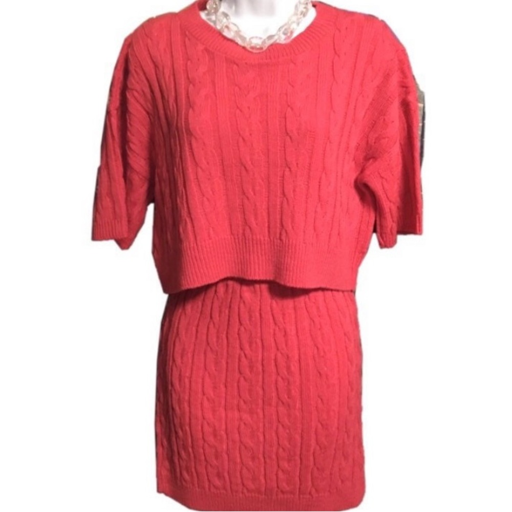 Size small sweater top & skirt set Pink & precious!